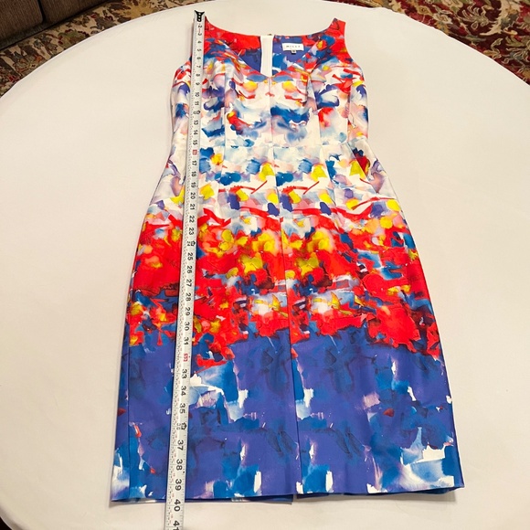 Milly Multi Primary Color Print Fitted Sheath Dress Sz10 - Picture 13 of 16